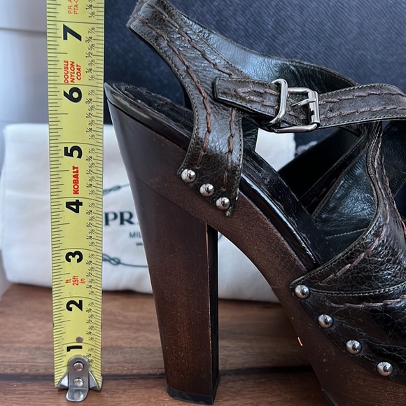 Prada platform calzature vit. Shine militare sandal - Picture 3 of 17